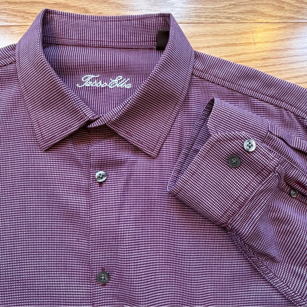 Tasso Elba Red-Purple Shirt